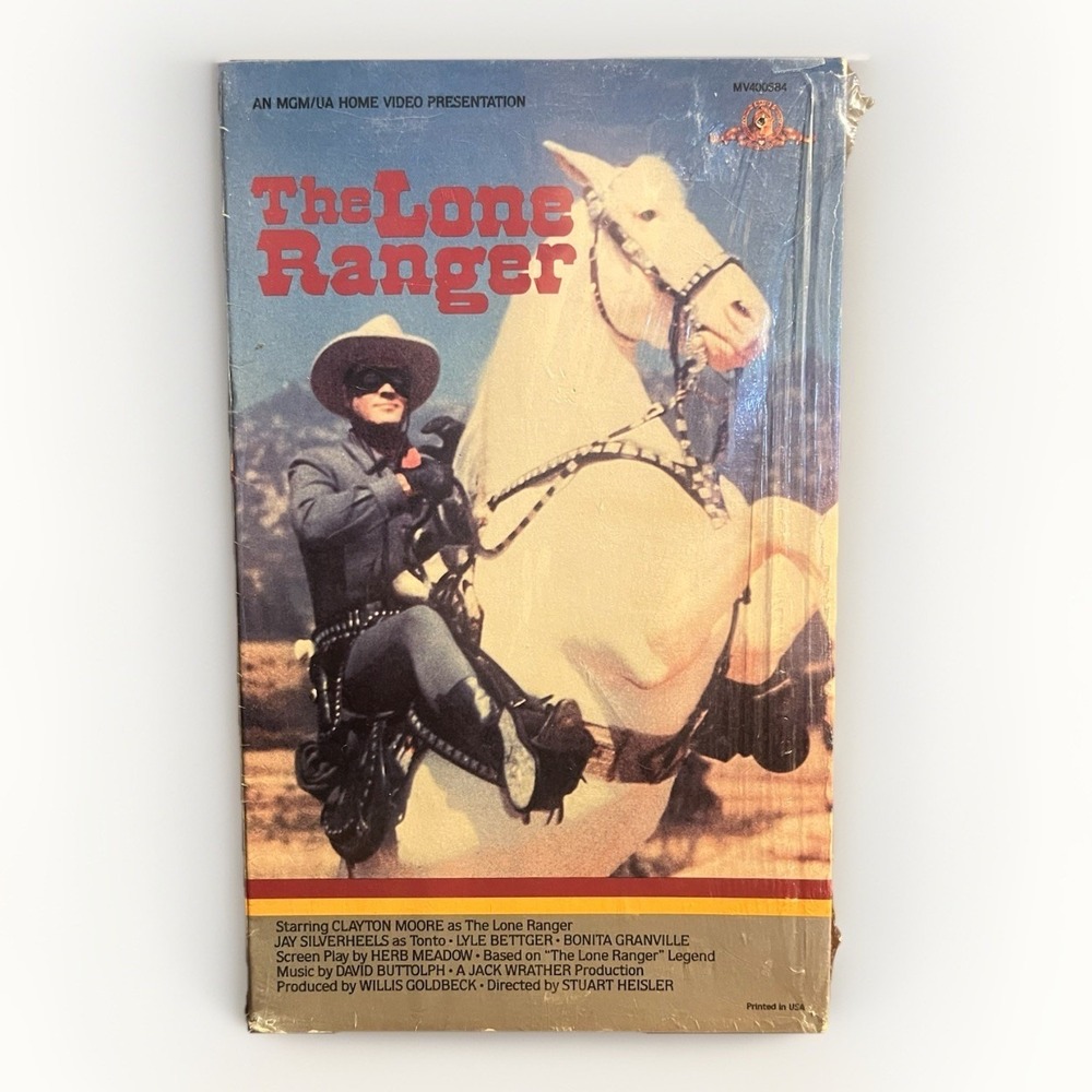 Sealed The Lone Ranger VHS 1956 Movie Clayton Moore MGM/UA NOS New Vintage